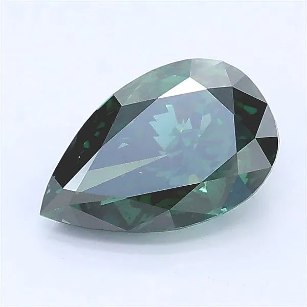 1.09ct Pear Lab Grown Diamond (Colour Fancy Deep Green, Clarity VS2, IGI Certified)