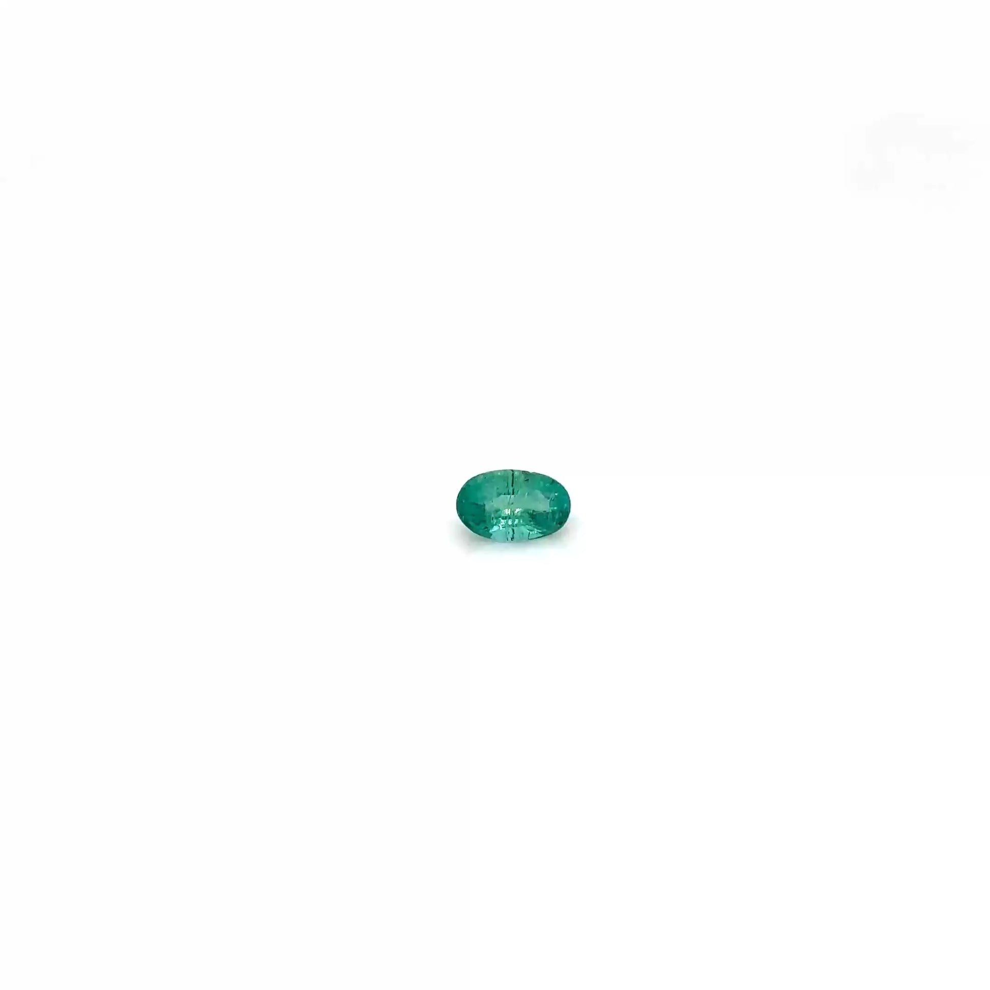 0.37ct Oval Natural Emerald (Colour Green, Clarity Slightly Included, Cut Faceted)